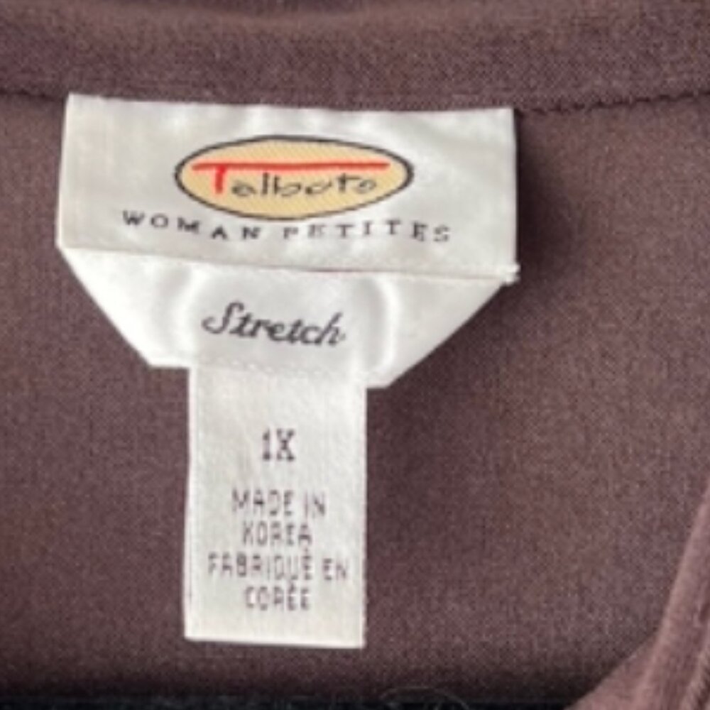 Talbots women's brown button down - Picture 3 of 6